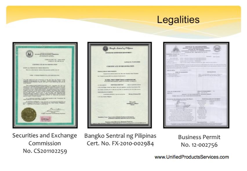about official unified products services sasa davao legit business documents